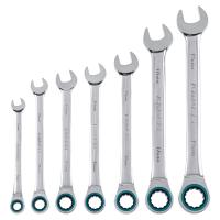 Набор ключей комбинированных с трещоткой, 8 - 19 мм, 7шт., CrV Gross
