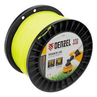 Леска для триммера зубчатый квадрат, 2,4мм х 172м, на DIN катушке FLEX CORD// Denzel
