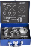 Набор: Коронки биметаллические, глубина сверления до 38 мм, d 20, 22, 25, 30, 35, 60 мм, ЗУБР