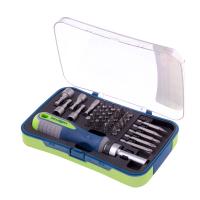 Отвертка реверсивная с набором бит и торцевыми головками, 35 шт., CrV Сибртех