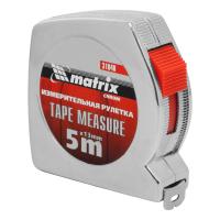 Рулетка Chrom, 5 м x 13 мм, хромированный корпус Matrix