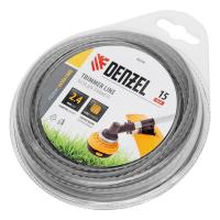 Леска для триммера двухкомпонентная зубчатый квадрат, 2,4мм х 15м, блистер EXTRA CORD// Denzel