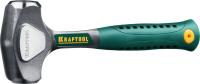 Кувалда KRAFTOOL "AutoKraft" цельнокованая, маслобензостойкая виброгасящая рукоятка, № 2, 1500г