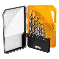 Набор сверл по металлу, 1-10 мм, Р6М5-TiN, Golden Tip, 10 шт  Denzel 723001