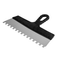 Шпатель из нержавеющей стали, 300 мм, зуб 10х10 мм, пластмассовая ручка Sparta