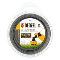 Леска двухкомпонентная для триммера, круглая 2,4мм х 15м, EXTRA CORD Denzel