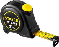 Рулетка с автостопом STAYER АutoLock 7,5м / 25мм