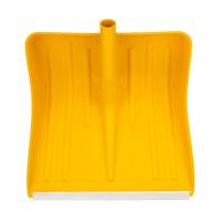 Лопата снеговая желтая, 400 х 420 мм, без черенка, пласт., алюм. окантовка Сибртех