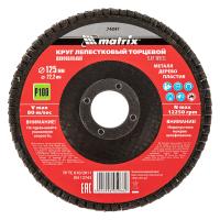 Круг лепестковый торцевой, P 100, 125 х 22,2 мм Matrix