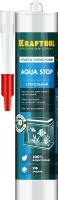 Герметик KRAFTOOL KRAFTSeal GX107 "AQUA STOP" силиконовый стекольный, черный, 300мл