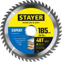 Диск пильный по дереву, точный рез STAYER EXPERT 185 x 30/20мм 48Т