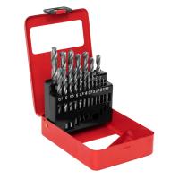 Набор сверл по металлу, 1-10 мм (через 0,5 мм), HSS, 19 шт., метал. коробка цил. хвостовик Matrix