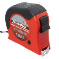 Рулетка Double fixation, 10 м х 25 мм, обрезиненный корпус, двойная плавная фиксация Matrix