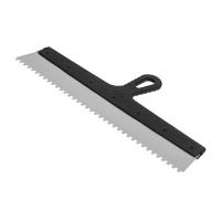 Шпатель из нержавеющей стали, 450 мм, зуб 6х6 мм, пластмассовая ручка Сибртех