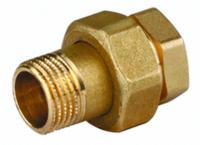 Соединитель GENERAL FITTINGS прямой с накидной гайкой, латунь, г/ш, 1/2"