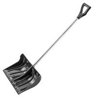 Лопата для уборки снега пластиковая, 500x330x1315 мм, алюминиевый черенок, Россия Сибртех