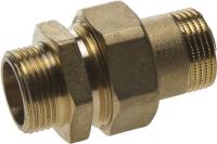 Соединитель GENERAL FITTINGS прямой с накидной гайкой, латунь, ш/ш, 3/4"
