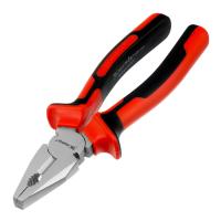 Плоскогубцы NICKEL, 200 мм, никелированные, двухкомпонентные рукоятки Matrix