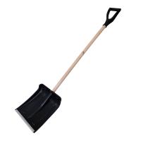 Лопата снегоуборочная пластмассовая, дер. черенок, V-образная ручка, 350х350 мм Россия