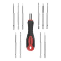 Отвертка для точных работ Fusion с насадками, 11 пр. в пласт. пенале, 3-х комп. рукоятка Matrix