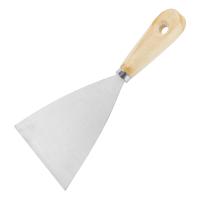 Шпательная лопатка из нержавеющей стали, 100 мм, деревянная ручка Sparta