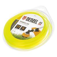 Леска для триммера звезда 2 мм х 64 м, блистер FLEX CORD Denzel
