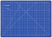 Коврик ЗУБР "ЭКСПЕРТ", непрорезаемый, 3мм, цвет синий, 300х220 мм