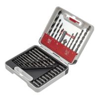 Набор сверл комб., мет.1-6мм,бетон 4-8мм,дер.4-8 мм,биты 10шт,адап., зенковка, 31пр., PRO Matrix