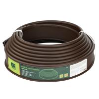 Бордюр "Лента", 10х1000 см, полиэтиленовый, коричневый, Россия Сибртех