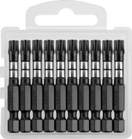 Биты KRAFTOOL Impact Pro, TORX, тип хвостовика E 1/4", TX30, 50 мм, 10шт, в пластиковом боксе