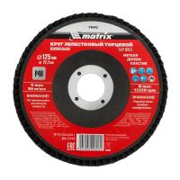Круг лепестковый торцевой, P 40, 125 х 22,2 мм Matrix