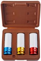 Набор головок торцевых глубоких для ударного инструмента 1/2 DR, для лекгосплавных колесных дисков, 