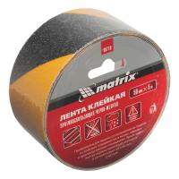 Лента клейкая противоскользящая, черно-желтая 50 мм. х 5м. Matrix