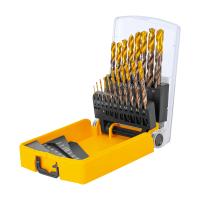 Набор сверл по металлу, 1-10 мм, Р6М5К8-TiN, Golden Tip, 19 шт  Denzel 723008