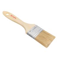 Кисть плоская "Евро" 1,5", натуральная щетина, деревянная ручка MTX