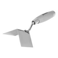 Мастерок из нерж. стали, 80 х 60 х 60 мм, для внешних углов, деревянная ручка Matrix