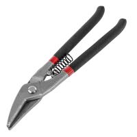 Ножницы по металлу, 225 мм, для фигурного реза, обливные рукоятки Matrix