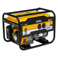 Генератор бензиновый PS 25, 2,5 кВт, 230В, 15л, ручной стартер Denzel