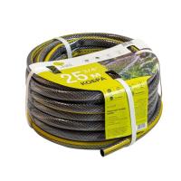 Шланг поливочный "КОБРА" ПВХ армированный, мягкий, 3-х слойный, серый, 2,5мм, D 3/4",25м Yard