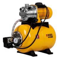 Насосная станция PS1000X, 1000 Вт, 3500 л/ч, ресивер 24 л, подъем 44 м, нержавейка Denzel