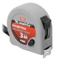 Рулетка Fine, 3 м х 16 мм, пластиковый корпус Matrix