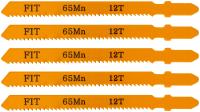 Полотна для э/лобзика по дереву, европ.хвостовик, усиленная сталь 65 Мп, 5 шт., 12 ТPI