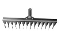 Грабли сварные с витым зубом, 14-зубые, нержавейка, без черенка Россия