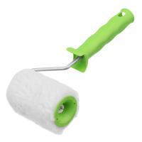 Валик из натурального меха с ручкой, 100 мм, ворс 12 мм, D - 48 мм, D ручки - 6 мм Сибртех