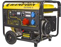 Генератор  CHAMPION GG7501E-3 (400В7,5/8,1кВАcosф=0,8 15лс25л230/12В84,2кг,эл.стартер,счетч.колеса)