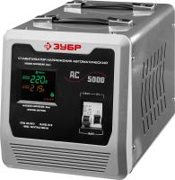 Профессиональный стабилизатор напряжения 5000 ВА, 140-260 В, 8% ЗУБР АС 5000