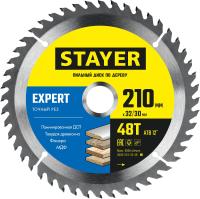 Диск пильный по дереву, точный рез STAYER EXPERT 210 x 32/30мм 48Т