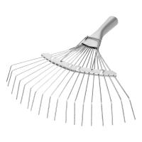 Грабли веерные оцинкованные 18 зубьев, без черенка, круглый зуб, Россия Сибртех