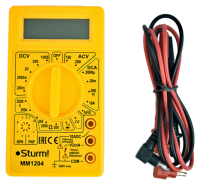MM1204 Мультиметр Sturm изм: напряжение, ток, сопротивление; питание батарейка типа "Крона" 9V