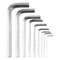 Набор ключей имбусовых HEX, 2–12 мм, 45x, закаленные, 9 шт., короткие, никель. Сибртех